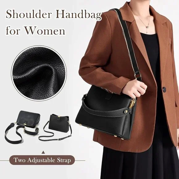 Women Genuine Leather Crossbody Shoulder Bag Brown Medium Size Stylish